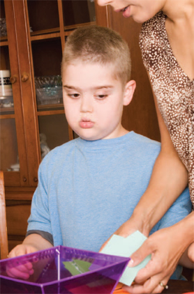 boy playing with a toy