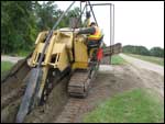 Trencher Installs Pipeline