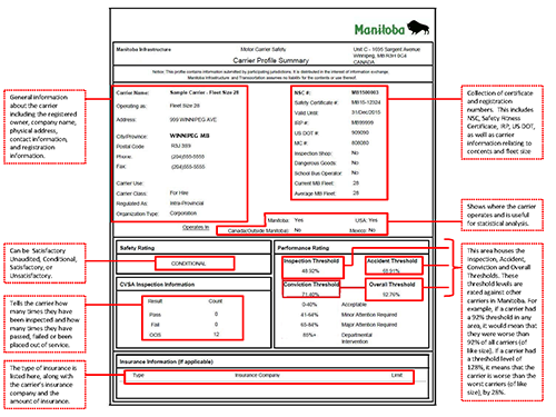 Carrier Profile Summary