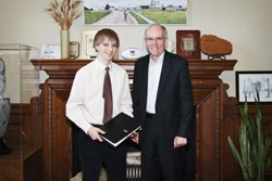 Student with Minister Ashton