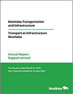 Manitoba Transportation and Infrastructure Annual report cover page