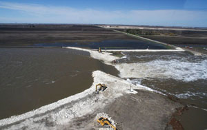 Portage Diversion second drop structure maintenance, May 2011