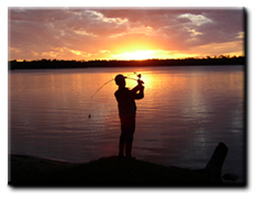 Fisher tending his nets